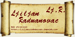 Ljiljan Radmanovac vizit kartica
